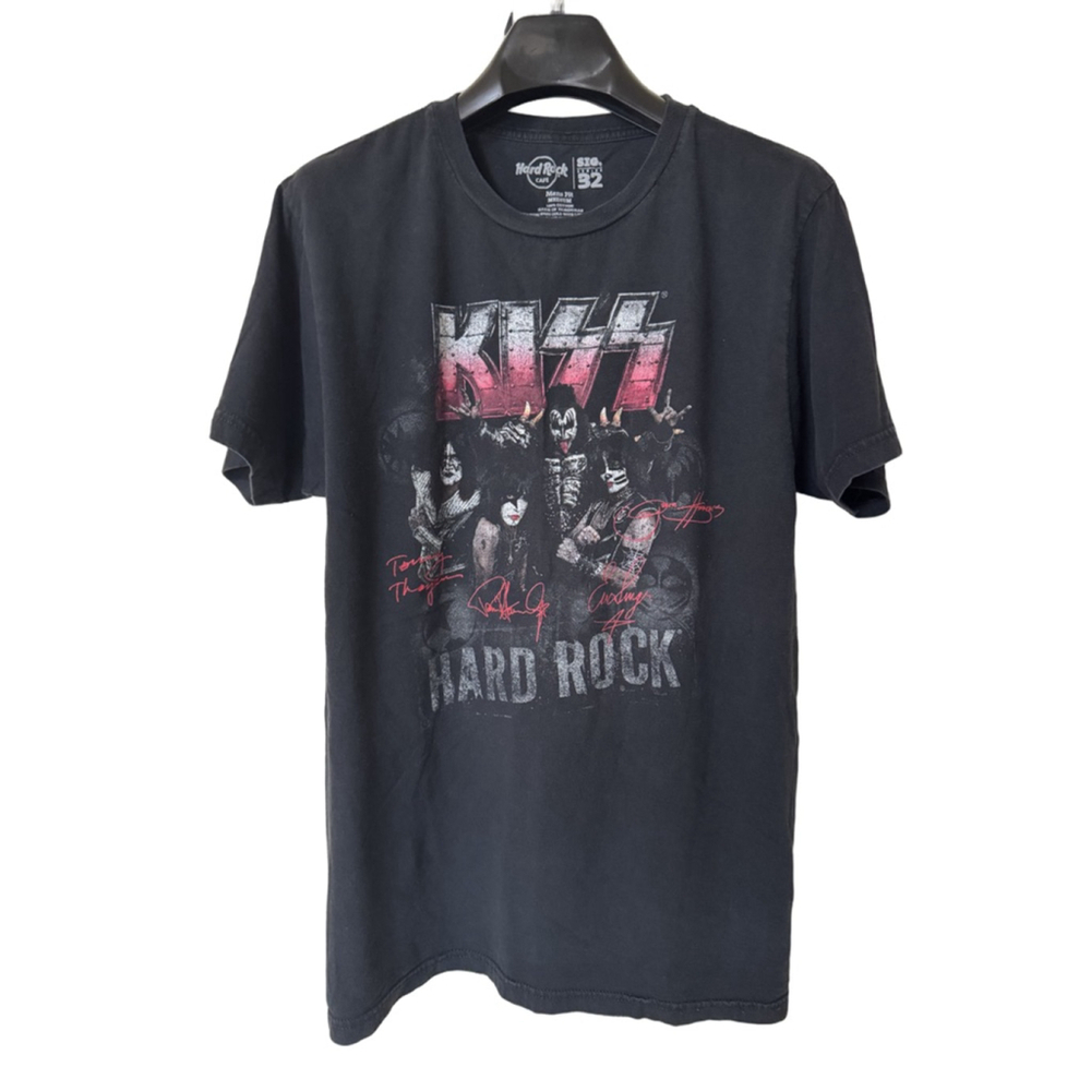Kiss Hard Rock Cafe Men’s Signature Series 32 Black Short Sleeve Shirt Sz M